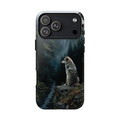 Phone Ink - iPhone | Galaxy | Pixel Case - Wolf Overlooks Forest River