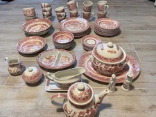 Churchill Wilow Rosa Pink Vintage  England Dinner Set 