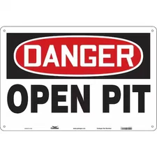 CONDOR 476L41 Safety Sign, 24 in H, 36 in W, Polyethylene, Horizontal