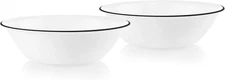 Corelle 2qt Bowl, Rommed Black, Pack Of 2
