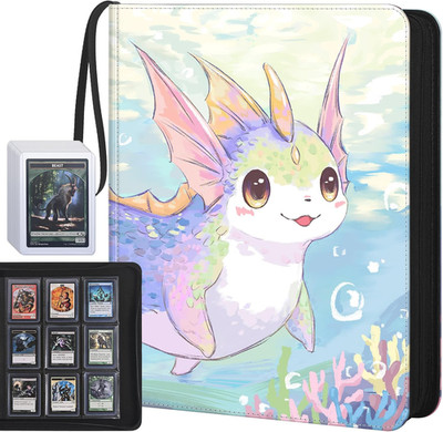 Top Loader Binder, Holds 360 Top Loaders, 9 Pocket Side-Loading Binder with Full