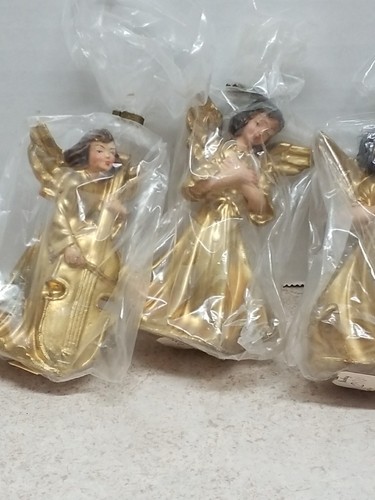5 DE COLECCIÓN ÁNGEL A JUEGO TONO DORADO Resina Dorada HECHO EN ITALIA NAVIDAD Adorno - Imagen 2 de 8