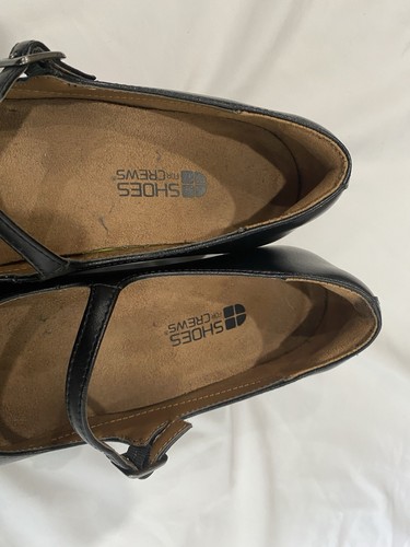 Shoes for Crews Mary Janes Shoes Women’s Sz 7 Black Leather Slip Oil Resistant - Picture 4 of 16