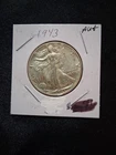 1943-P Walking Liberty Half Dollar, Toned, 90% Silver AU very nice upgrade album