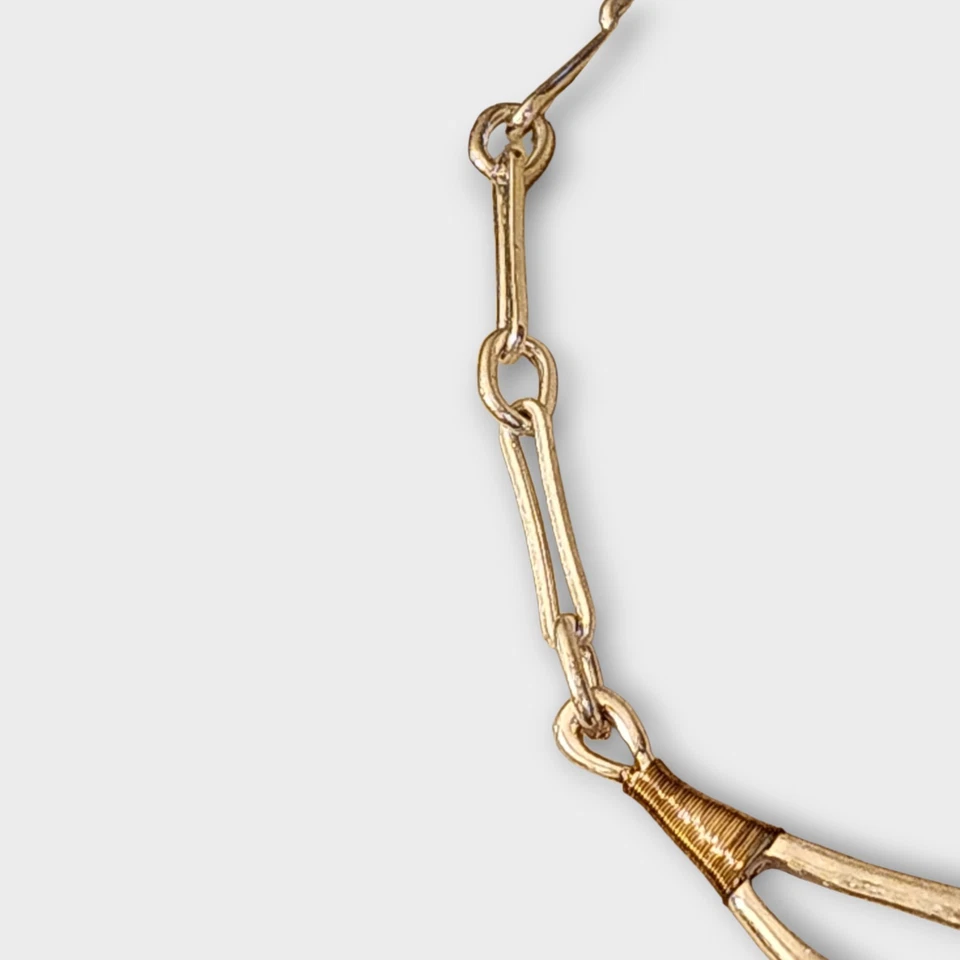 COLLAR COLGANTE PIEDRA ESCULTÓRICA BICOLOR FIRMADO ROBERT LEE MORRIS SOHO Foto 4 de 4