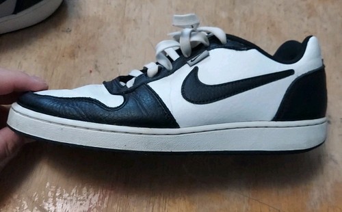 Nike Men's Ebernon Low Premium - White Black Wolf Grey US Size 8.5 AQ1774-102 - Picture 4 of 11