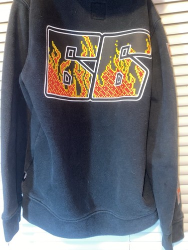 VANS YOUTH PIXEL DIGI FLAMES HOODIE (BLACK) SIZE 6/L - Picture 6 of 8