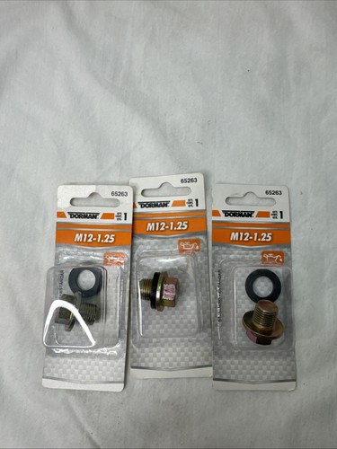 Engine Oil Drain Plug Dorman 65263 3 Packs