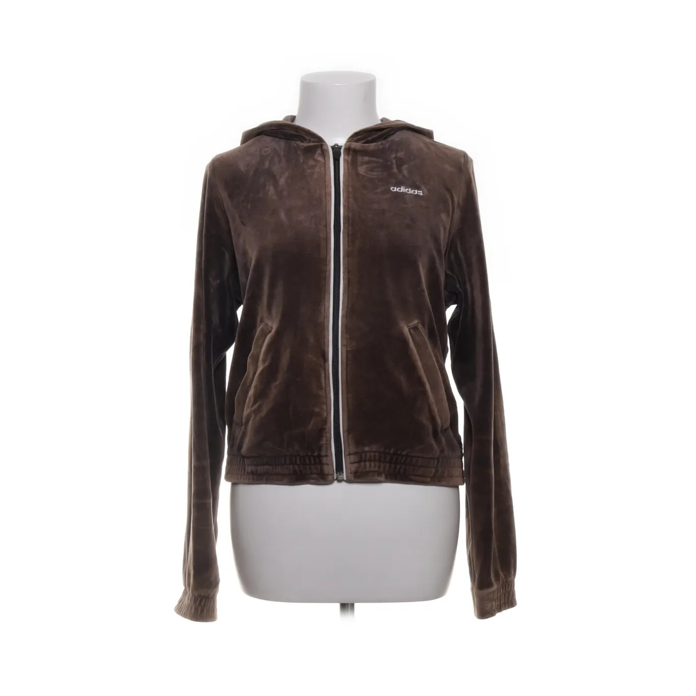 Adidas, Kapuzenpullover, Größe: M, Braun, Baumwolle/Polyester, Samt, Damen #v6l