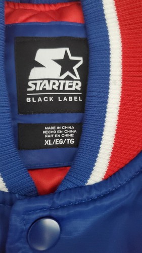 Texas ๐จ๐ฑ Rangers Black Label Starter Jacket Quilt Lined Full Snap Sz XL ๐ฅ - Picture 10 of 12