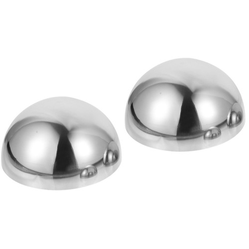 Set of 2 Semi-sphere Decoration Reflective Mirror Ball Garden Mirrors