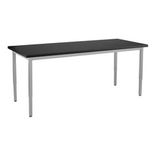 NPS SLT 8 Series 30x72" Metal Science Lab Table with Phenolic Top in Black