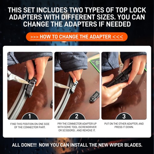 OEM Quality Windshield set of 26"/14" Wiper Blades For Buick ENCORE 2013-2021 - Picture 11 of 18