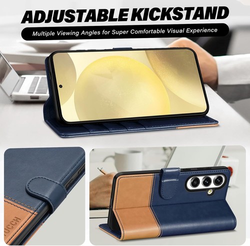 TUCCH Case for Galaxy S25 (6.2") 2025 5G, PU Leather Wallet Magnetic Protective - Picture 5 of 9