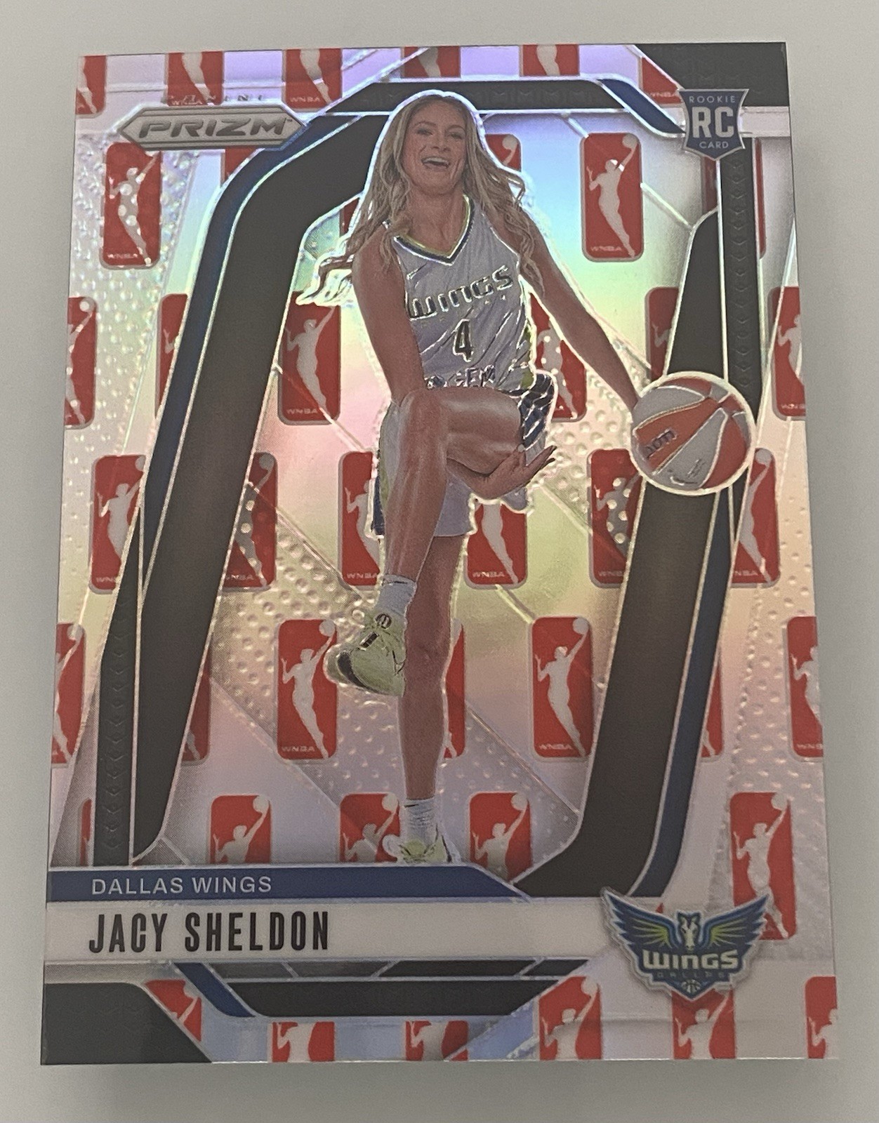 Jacy Sheldon 2024 Panini - WNBA Prizm WNBA Logo Variation Prizm RC #141