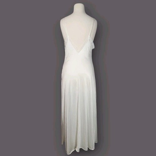 Vintage Val Mode Peignoir Set Women L White Lace Robe Gown Bridal Wedding USA - Picture 7 of 19
