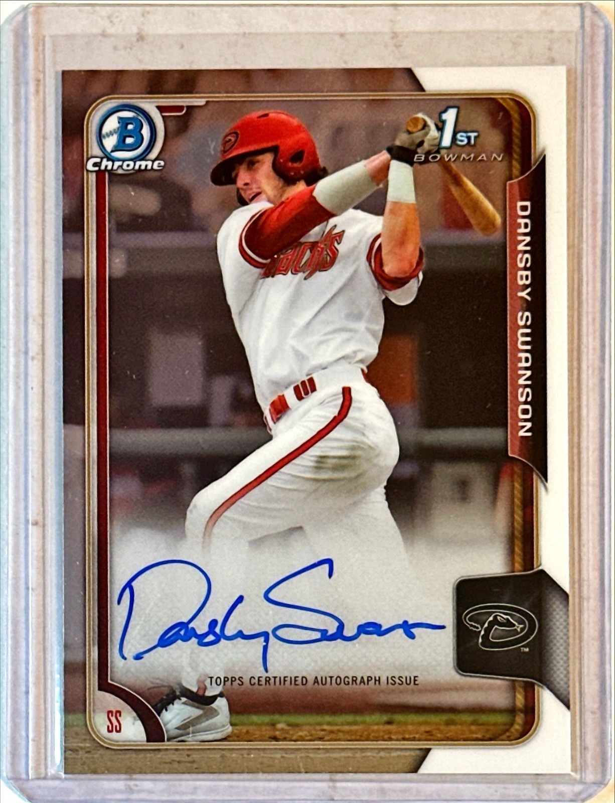 Dansby Swanson 2015 Bowman Draft 1st Chrome Auto #BCA-DS Diamondbacks Cubs