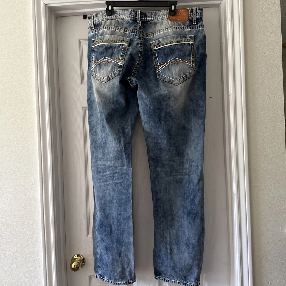 Jeans Cipo & Baxx Para Hombre Azul Denim Calce Regular 5 Bolsillos Pierna Recta 40x34 NUEVO Foto 2 de 4