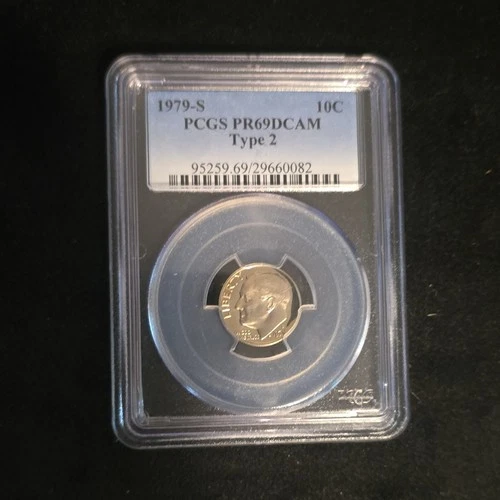 Roosevelt Dime 1979-S Proof Silver PCGS PR69DCAM 10C Type 2 San Francisco Mint