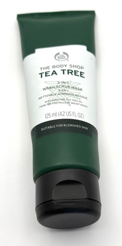 The Body Shop Tea Tree 3-in-1 Wash Scrub Mask 125ml Discontinued Rare Original - Picture 2 of 9