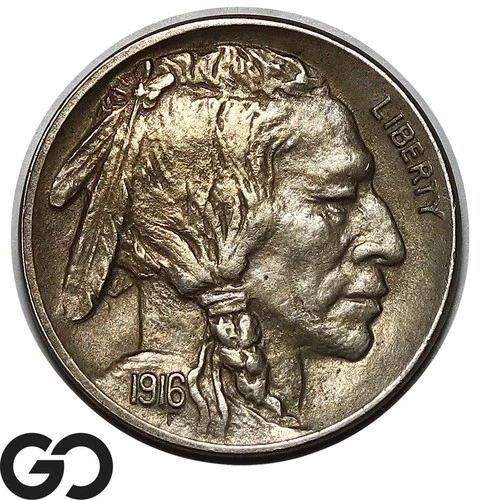 1916-D Buffalo Nickel, Better Date Denver Issue