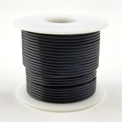 HS22-00-100 100FT 22AWG BLACK SOLID Electronic Electrical 300V Wire UL1007 80C - Picture 1 of 1
