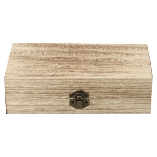 Rustic Wooden Storage Box with Vintage Metal Latch for Added Character - Picture 2 of 60