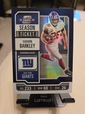 SAQUON BARKLEY 2023 CONTENDERS OPTIC SEASON TICKET BLUE PRIZM /99 NFL Giants!