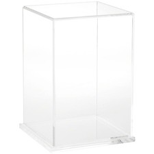 Plymor Clear Acrylic Display Case with Clear Base, 6" W x 6" D x 9" H