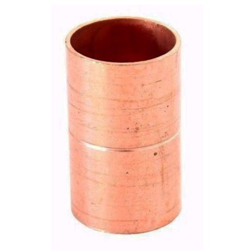 1/2" Coupling Rolled Stop C x C Sweat Ends (BAG OF 25) - COPPER PIPE FITTING - Picture 1 of 3