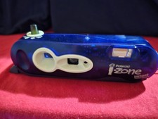 Vintage Polaroid i-Zone Instant Pocket Camera Transparent Blue and White
