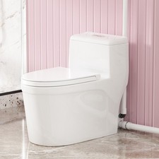 600W One Piece Modern Macerating Toilet with Upflow Pump for Basement System