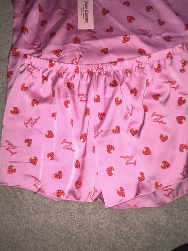 Juicy Couture Strawberry Silky Pajamas Size medium NWT - Picture 2 of 5