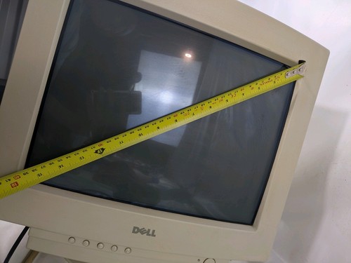 Moniteur rétro Dell CRT VGA 16" M770 Gaming TV Film Prop années 1990 vintage avec support - Photo 17/20