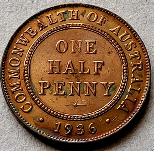 1936 Australia Half Penny — photo from the most recent tracked eBay sale