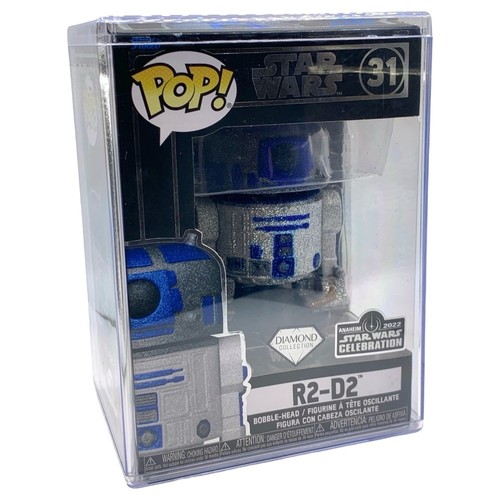 Funko POP! #31 Star Wars R2-D2 Diamond Collection – 2022 Celebration Edition - Picture 1 of 5