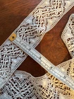 vintage lace insertion wide white cotton 5yds 30” continuous length