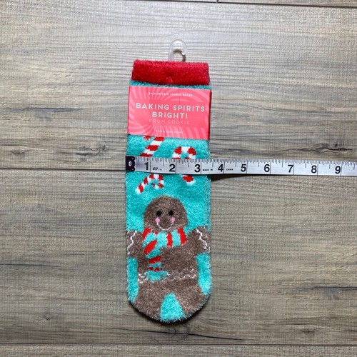 Bath And Boys Works Womens Shea Infused Socks Gingerbread Candy Cane One Size - Picture 2 of 7
