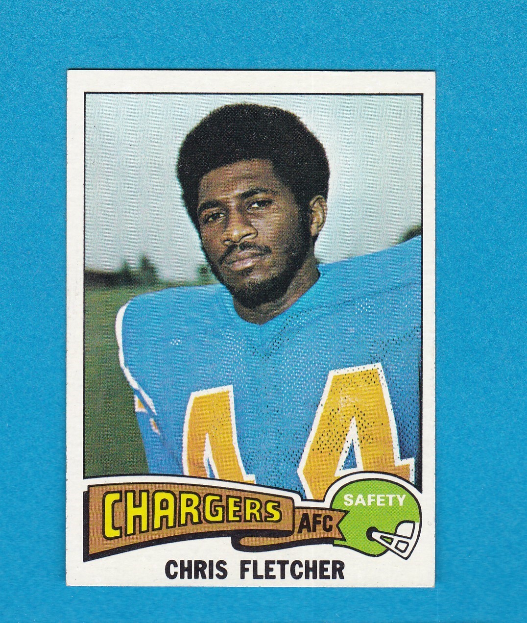 1975 TOPPS FOOTBALL SET BREAK 309 CHRIS FLETCHER CHARGERS NM