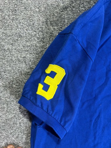 POLO RALPH LAUREN uomo taglia L grande giallo pony blu/giallo polo #3 - Foto 4 di 5