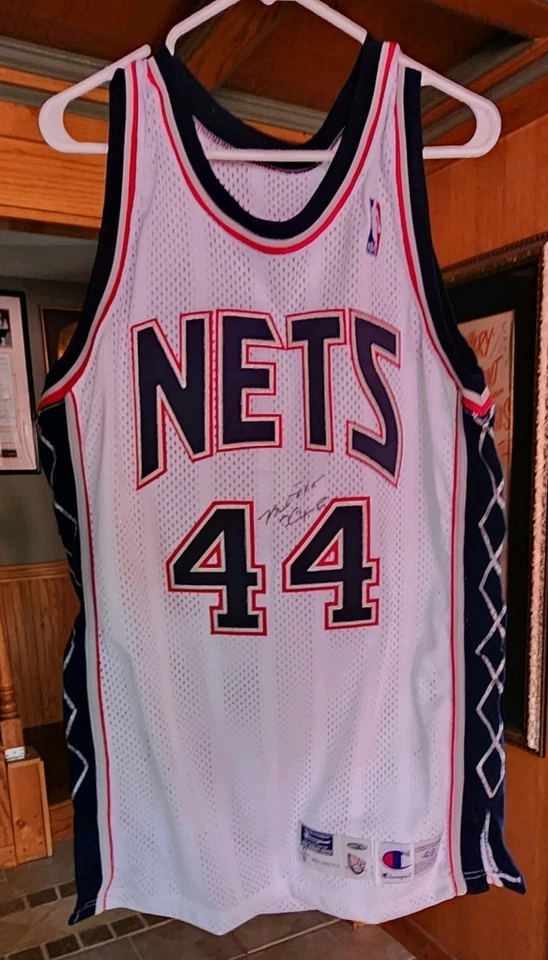 1997-98 Keith Van Horn Rookie Season Game Worn Signed New Jersey Nets Jersey NBA - Image 2 of 4