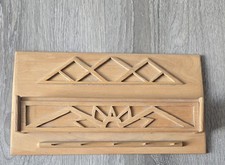 Vtg Wooden Sewing Thread Spool Holder Wall Rack / Keys / Letters / Handmade