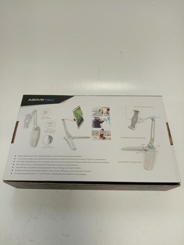 AboveTEK Aluminum Kitchen Tablet Stand Mount 3-in-1 Display Modes White New - Picture 8 of 8