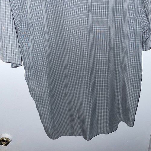 Camisa Quiksilver Para Hombre XL Gris A Cuadros Manga Corta Abotonada Informal Ligera - Imagen 8 de 8
