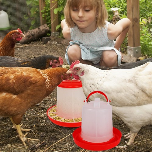Chick Feeder 1 Lb and Waterer 1.5 L Kit, Hanging Poultry Plastic Containers f... - Picture 7 of 7