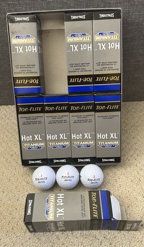 NEW Spalding Top-Flite Hot XL Golf Balls Titanium Cobalt Bi-Metal 24 White Balls - Picture 4 of 4