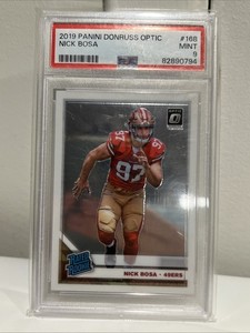 2019 Panini Donruss Optic Rated Rookie Holo Prizm Nick Bosa #168 PSA 9