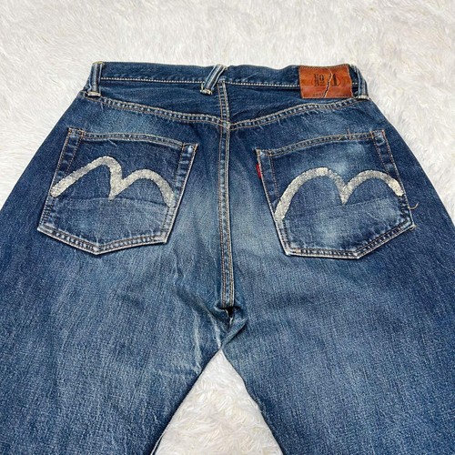 EVISU No.1 Lot.2001 White Seagull 32x35 Straight Indigo Blue limited From JAPAN◎ - Picture 8 of 14