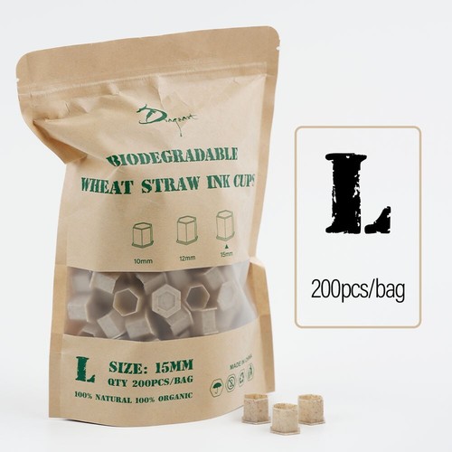 Tattoo Biodegradable Ink Cup 200pcs/bag Recyclable for Permanent Makeup Cap - Picture 13 of 13