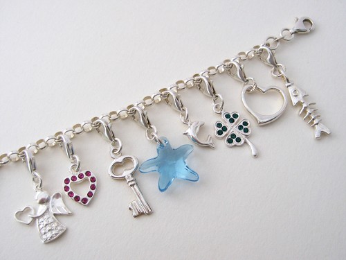 Charm Anhänger Seestern Kristall Swarovski blau 925/1000 Silber CS06-3A - Bild 2 von 3